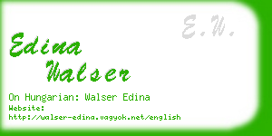 edina walser business card